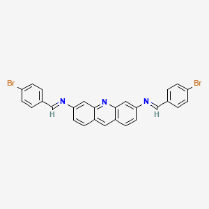 N,N'-bis[(E)-(4-bromophenyl)methylidene]acridine-3,6-diamine