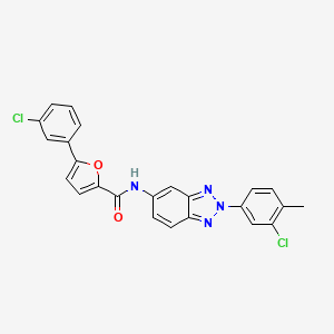 N-[2-(3-chloro-4-methylphenyl)-2H-benzotriazol-5-yl]-5-(3-chlorophenyl)furan-2-carboxamide