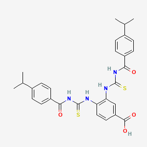 3,4-Bis[({[4-(propan-2-yl)phenyl]carbonyl}carbamothioyl)amino]benzoic acid