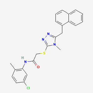 N-(5-chloro-2-methylphenyl)-2-{[4-methyl-5-(naphthalen-1-ylmethyl)-4H-1,2,4-triazol-3-yl]sulfanyl}acetamide