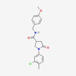 1-(3-chloro-4-methylphenyl)-N-(4-methoxybenzyl)-5-oxopyrrolidine-3-carboxamide