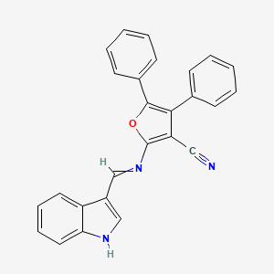 2-[(E)-(1H-Indol-3-ylmethylidene)amino]-4,5-diphenylfuran-3-carbonitrile