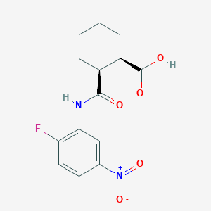 (1R,2S)-2-[(2-fluoro-5-nitrophenyl)carbamoyl]cyclohexane-1-carboxylic acid