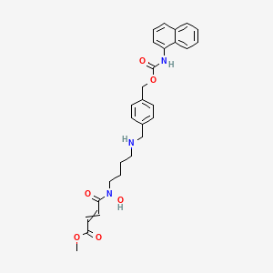 4-[Hydroxy-[4-[[4-[[(1-naphthalenylamino)-oxomethoxy]methyl]phenyl]methylamino]butyl]amino]-4-oxo-2-butenoic acid methyl ester