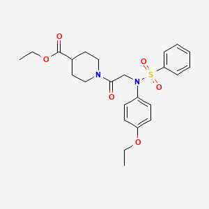 ethyl 1-[N-(4-ethoxyphenyl)-N-(phenylsulfonyl)glycyl]piperidine-4-carboxylate