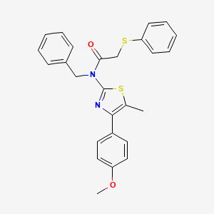 N-benzyl-N-[4-(4-methoxyphenyl)-5-methyl-1,3-thiazol-2-yl]-2-(phenylsulfanyl)acetamide