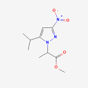 methyl 2-[3-nitro-5-(propan-2-yl)-1H-pyrazol-1-yl]propanoate