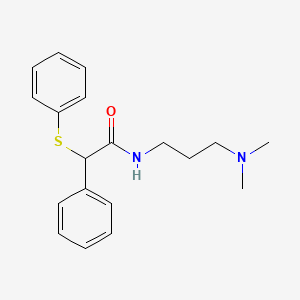 N-[3-(dimethylamino)propyl]-2-phenyl-2-(phenylsulfanyl)acetamide