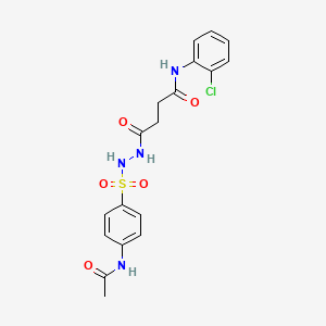 4-(2-{[4-(acetylamino)phenyl]sulfonyl}hydrazinyl)-N-(2-chlorophenyl)-4-oxobutanamide