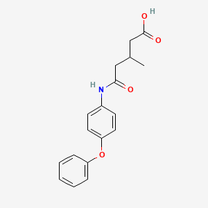 3-Methyl-5-oxo-5-[(4-phenoxyphenyl)amino]pentanoic acid