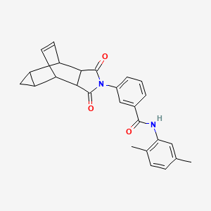 N-(2,5-dimethylphenyl)-3-(1,3-dioxooctahydro-4,6-ethenocyclopropa[f]isoindol-2(1H)-yl)benzamide