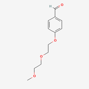 molecular formula C12H16O4 B1246084 4-[2-(2-Methoxyethoxy)ethoxy]benzaldehyde CAS No. 64994-51-0