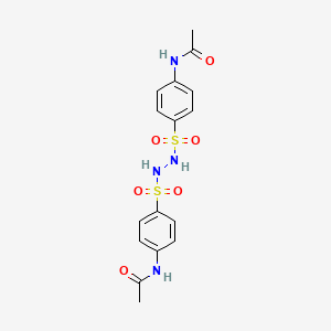 molecular formula C16H18N4O6S2 B12460860 N-[4-(4-Acetamidophenylhydrazinesulfonylsulfonyl)phenyl]acetamide 