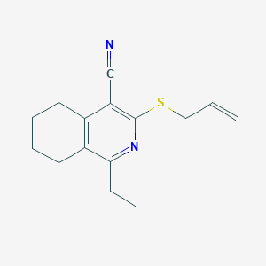 1-Ethyl-3-(prop-2-en-1-ylsulfanyl)-5,6,7,8-tetrahydroisoquinoline-4-carbonitrile