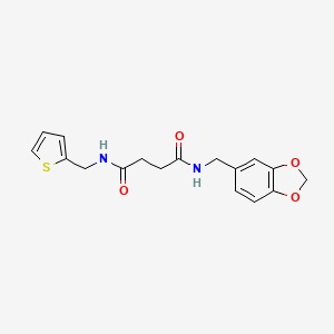 N-(1,3-benzodioxol-5-ylmethyl)-N'-(thiophen-2-ylmethyl)butanediamide