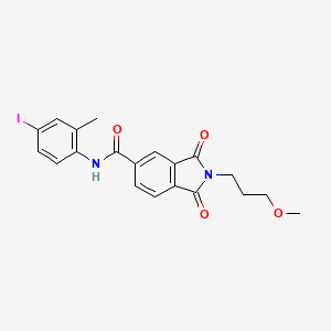 molecular formula C20H19IN2O4 B12460875 N-(4-iodo-2-methylphenyl)-2-(3-methoxypropyl)-1,3-dioxoisoindole-5-carboxamide 