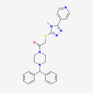 1-[4-(diphenylmethyl)piperazin-1-yl]-2-{[4-methyl-5-(pyridin-4-yl)-4H-1,2,4-triazol-3-yl]sulfanyl}ethanone