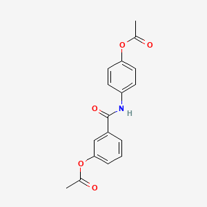 3-{[4-(Acetyloxy)phenyl]carbamoyl}phenyl acetate