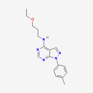 molecular formula C17H21N5O B12460942 N-(3-ethoxypropyl)-1-(4-methylphenyl)pyrazolo[3,4-d]pyrimidin-4-amine 