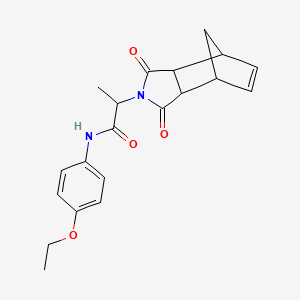 2-(1,3-dioxo-1,3,3a,4,7,7a-hexahydro-2H-4,7-methanoisoindol-2-yl)-N-(4-ethoxyphenyl)propanamide