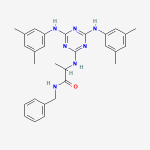 N-benzyl-N~2~-{4,6-bis[(3,5-dimethylphenyl)amino]-1,3,5-triazin-2-yl}alaninamide