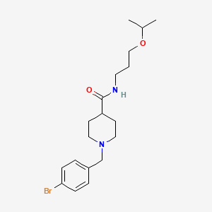 1-(4-bromobenzyl)-N-[3-(propan-2-yloxy)propyl]piperidine-4-carboxamide