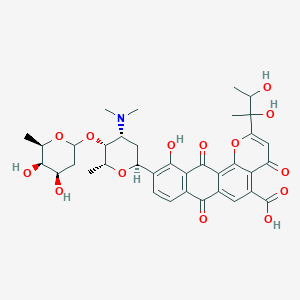 molecular formula C36H41NO14 B1246123 Pluraflavin E 