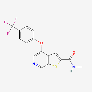 molecular formula C16H11F3N2O2S B1246125 N-Methyl-4-(4-(trifluoromethyl)phenoxy)thieno(2,3-C)pyridine-2-carboxamide CAS No. 251994-26-0