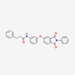 N-{3-[(1,3-dioxo-2-phenyl-2,3-dihydro-1H-isoindol-5-yl)oxy]phenyl}-3-phenylpropanamide