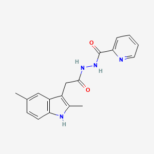 N'-[2-(2,5-dimethyl-1H-indol-3-yl)acetyl]pyridine-2-carbohydrazide