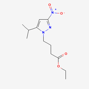 ethyl 4-[3-nitro-5-(propan-2-yl)-1H-pyrazol-1-yl]butanoate