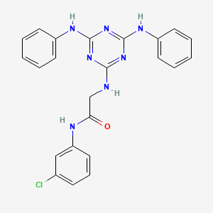 N~2~-[4,6-bis(phenylamino)-1,3,5-triazin-2-yl]-N-(3-chlorophenyl)glycinamide