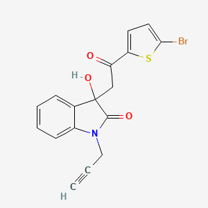 3-[2-(5-bromothiophen-2-yl)-2-oxoethyl]-3-hydroxy-1-(prop-2-yn-1-yl)-1,3-dihydro-2H-indol-2-one