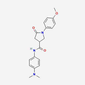 N-[4-(dimethylamino)phenyl]-1-(4-methoxyphenyl)-5-oxopyrrolidine-3-carboxamide