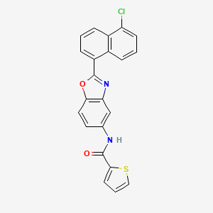 N-[2-(5-chloronaphthalen-1-yl)-1,3-benzoxazol-5-yl]thiophene-2-carboxamide