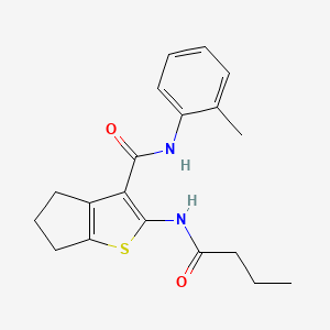 2-(butanoylamino)-N-(2-methylphenyl)-5,6-dihydro-4H-cyclopenta[b]thiophene-3-carboxamide