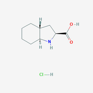 molecular formula C9H16ClNO2 B124614 (2S,3aR,7aS)-八氢-1H-吲哚-2-羧酸盐酸盐 CAS No. 144540-75-0