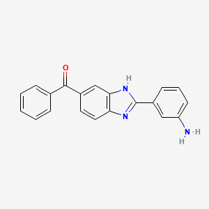 molecular formula C20H15N3O B12461409 [2-(3-aminophenyl)-1H-benzimidazol-5-yl](phenyl)methanone CAS No. 296791-22-5