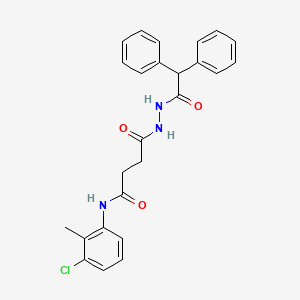 N-(3-chloro-2-methylphenyl)-4-[2-(diphenylacetyl)hydrazinyl]-4-oxobutanamide