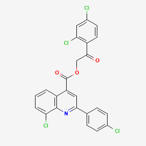 2-(2,4-Dichlorophenyl)-2-oxoethyl 8-chloro-2-(4-chlorophenyl)quinoline-4-carboxylate