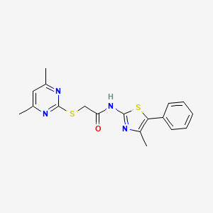 2-[(4,6-dimethylpyrimidin-2-yl)sulfanyl]-N-(4-methyl-5-phenyl-1,3-thiazol-2-yl)acetamide