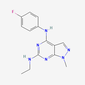 N6-ethyl-N4-(4-fluorophenyl)-1-methyl-1H-pyrazolo[3,4-d]pyrimidine-4,6-diamine