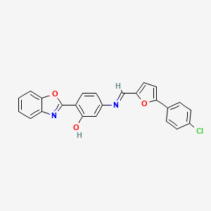 2-(1,3-benzoxazol-2-yl)-5-({(E)-[5-(4-chlorophenyl)furan-2-yl]methylidene}amino)phenol