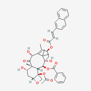 molecular formula C42H44O11 B1246170 (2alpha,5beta,7beta,10beta,13alpha)-4-(Acetyloxy)-1,7,10-trihydroxy-13-{[3-(naphthalen-2-yl)prop-2-enoyl]oxy}-9-oxo-5,20-epoxytax-11-en-2-yl benzoate 