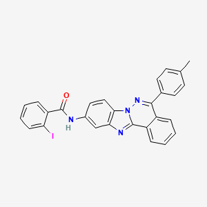 2-iodo-N-[5-(4-methylphenyl)benzimidazo[2,1-a]phthalazin-10-yl]benzamide