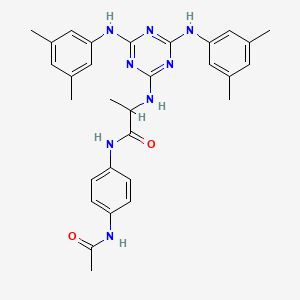 N-[4-(acetylamino)phenyl]-N~2~-{4,6-bis[(3,5-dimethylphenyl)amino]-1,3,5-triazin-2-yl}alaninamide