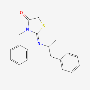 (2E)-3-benzyl-2-[(1-phenylpropan-2-yl)imino]-1,3-thiazolidin-4-one