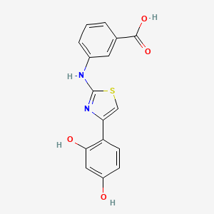 3-{[4-(2,4-Dihydroxyphenyl)-1,3-thiazol-2-yl]amino}benzoic acid