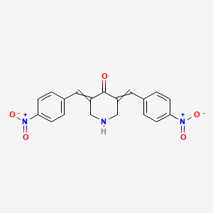 3,5-Bis[(4-nitrophenyl)methylidene]piperidin-4-one