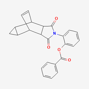 molecular formula C24H19NO4 B12461787 2-(1,3-dioxooctahydro-4,6-ethenocyclopropa[f]isoindol-2(1H)-yl)phenyl benzoate CAS No. 1212300-42-9